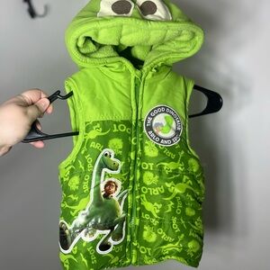 Disney The Good Dinosaur Arlo & Spot Hooded Puffer Vest Kids